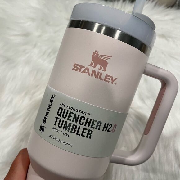NWT Stanley Flowstate Adventure Quencher H2.0 Travel Tumbler 40 Oz Rose Quartz - Picture 2 of 8